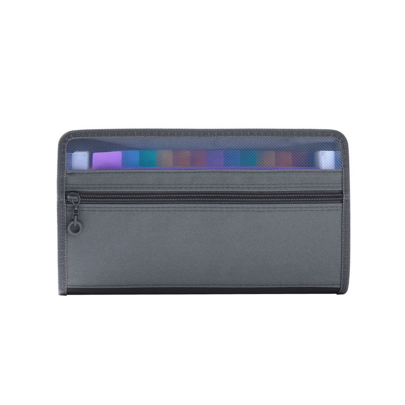 A4 Accordion Bag Folder Double Zipper 13-Layer Large Capacity Student Test Paper Storage Bag Office Document Bag - Image 1